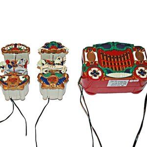 Mr Christmas Circus Holiday Carousel 3 Horse Music 1994